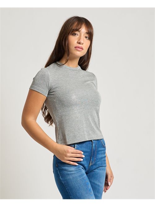 T-shirt donna Gaelle Paris in lurex metallizzato GAELLE PARIS | GAABW07733GR03